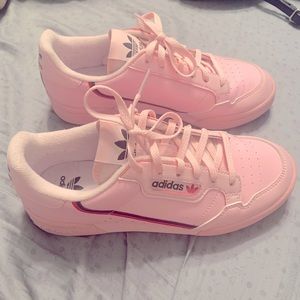 Pink Adidas Shoes. Old School.